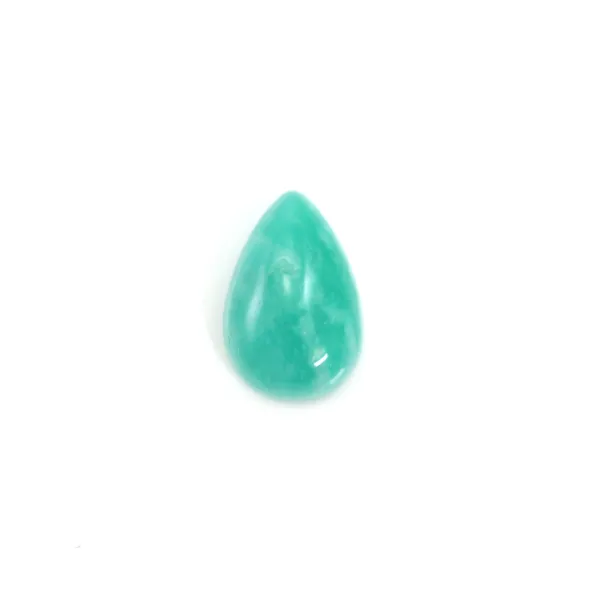 Blue cabochon of amazonite, in round shape, 8mm x 4 pcs