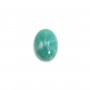 Blue cabochon of amazonite, in round shape, 8mm x 4 pcs