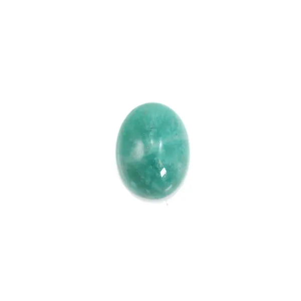 Cabochon amazonite du pérou, de forme ovale, 6x8mm x 1pc