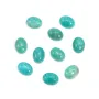 Blue cabochon of amazonite, in round shape, 8mm x 4 pcs