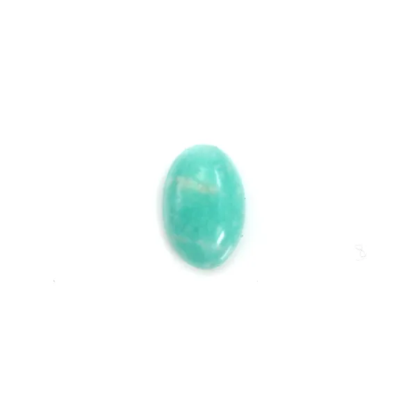 Cabochon amazonite du pérou, de forme ovale, 3x5mm x 2pcs