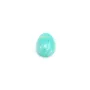 Blue cabochon of amazonite, in round shape, 8mm x 4 pcs
