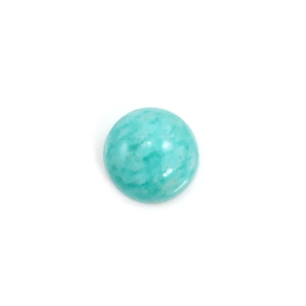 Cabochon amazonite du pérou, de forme ronde, 10mm x 1pc