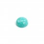 Blue cabochon of amazonite, in round shape, 8mm x 4 pcs