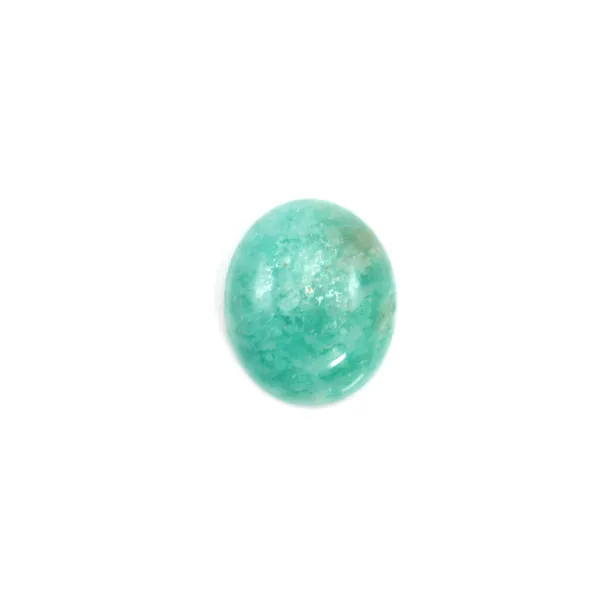 Blue cabochon of amazonite, in round shape, 8mm x 4 pcs