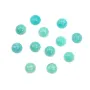 Blue cabochon of amazonite, in round shape, 8mm x 4 pcs