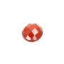 Cabochon cornaline ovale facette 8x10mmx 1pc