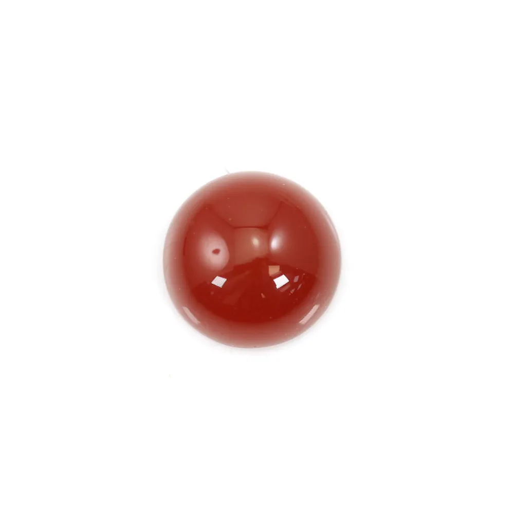 Cabochon cornaline ronde 16mm x 2pcs