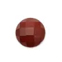 Cabochon cornaline ronde facette 8mm x 1pc