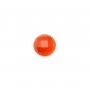 Cabochon carnelian faceted round 4mm x 2pcs