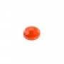 Cabochon cornaline ronde facette 4mm x 2pcs