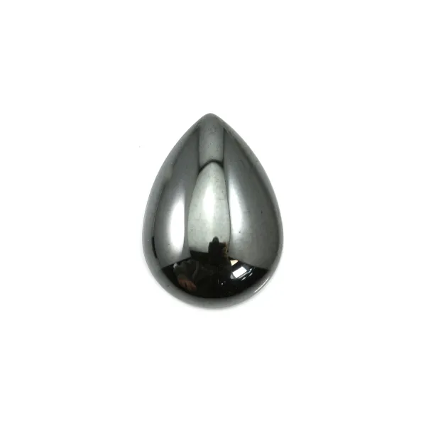 Cabochon hématite goutte 13x18mm x 4pcs
