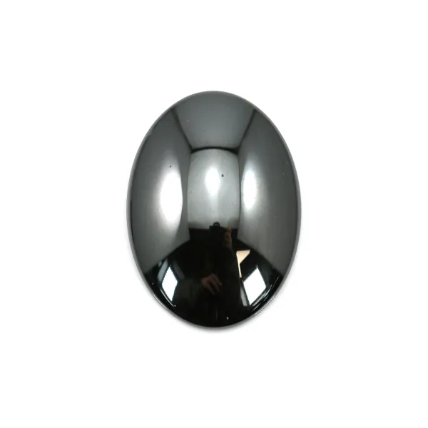 Cabochon hematite oval 15x20mm x 6pcs