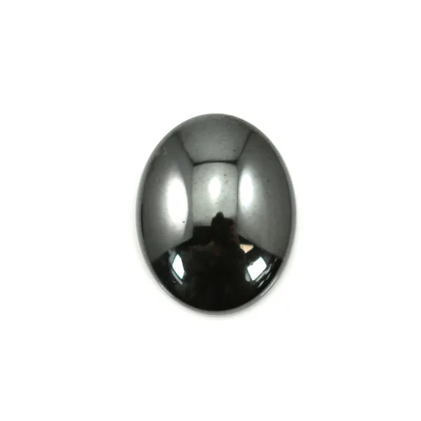Cabochon hematite oval 10x14mm x 10pcs