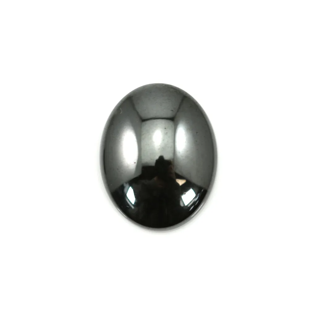 Cabochon hematite oval 4x6mm x 10pcs
