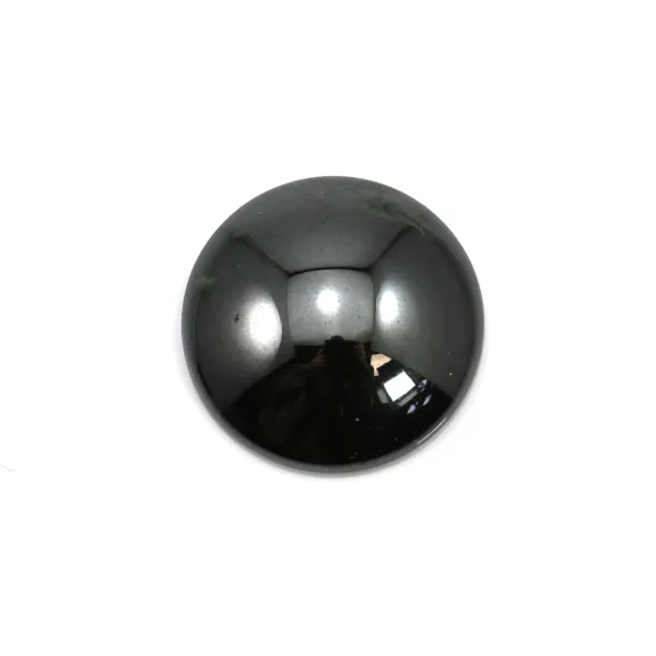 Cabochon hématite rond 20mm x 4pcs