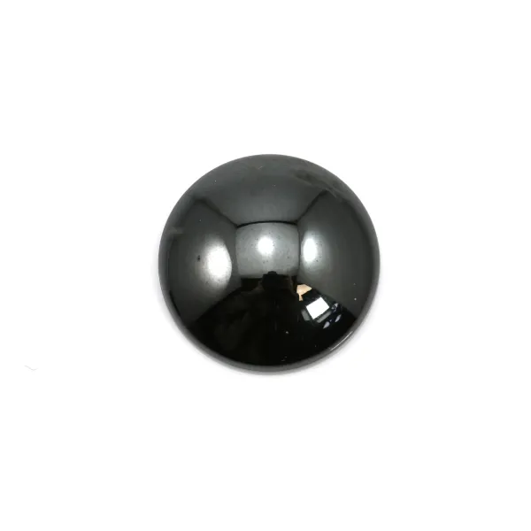 Cabochon hematite round 20mm x 4pcs