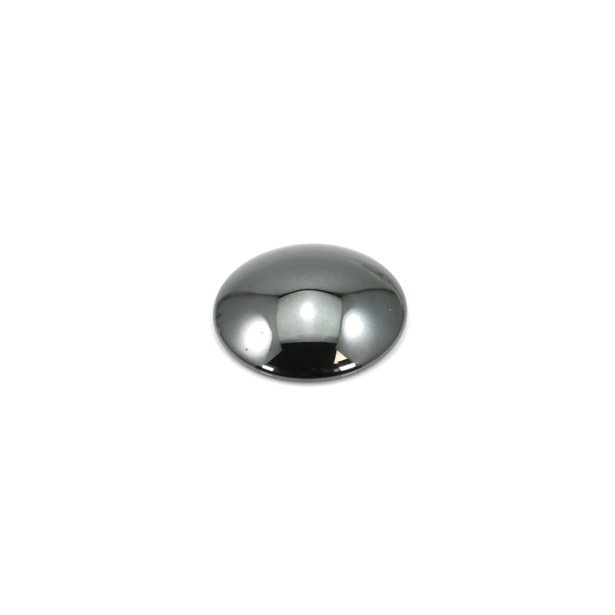 50 Cabochons Pierre Ronds En Hématite - 10mm - Lot Pour Création Bijoux
