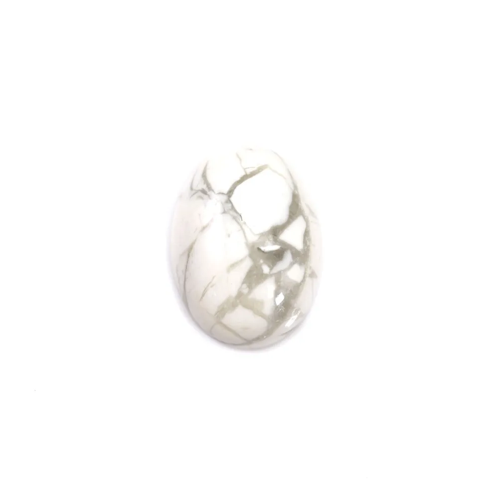 Cabochon howlite ovale 12x16mm x 1pc