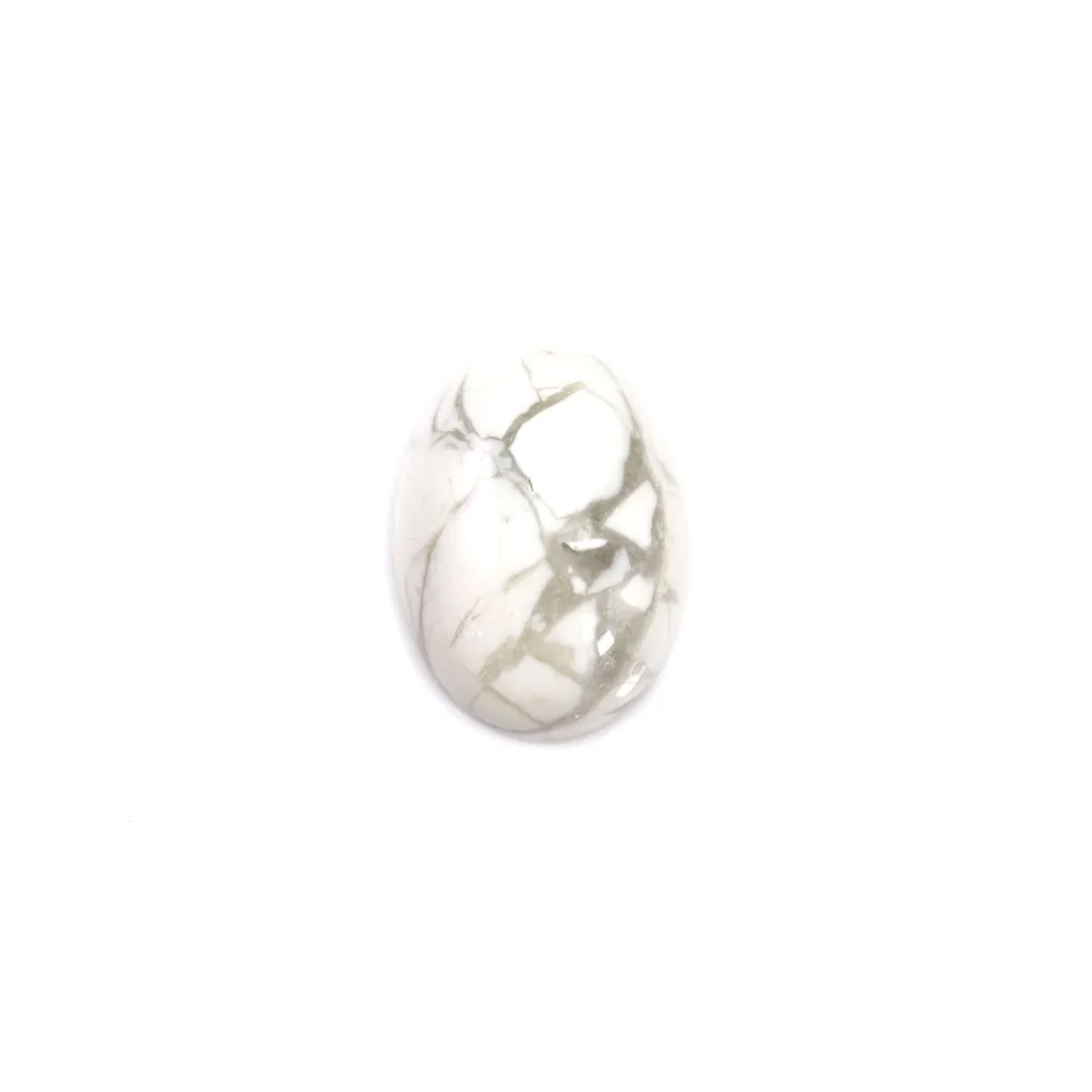 Cabochon howlite ovale 10x12mm x 2pcs