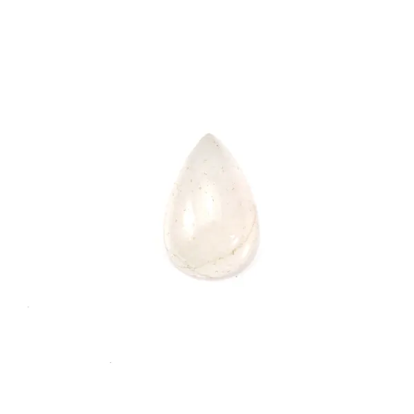 Cabochon jade blanc goutte 6x9mm x 4pcs