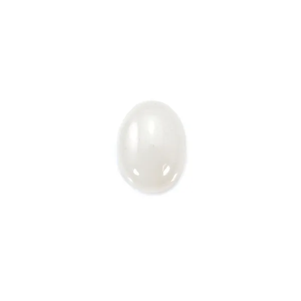 Cabochon jade blanc ovale 4x6mm x 4pcs