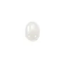 Cabochon jade blanc oval 4x6mm x 4pcs