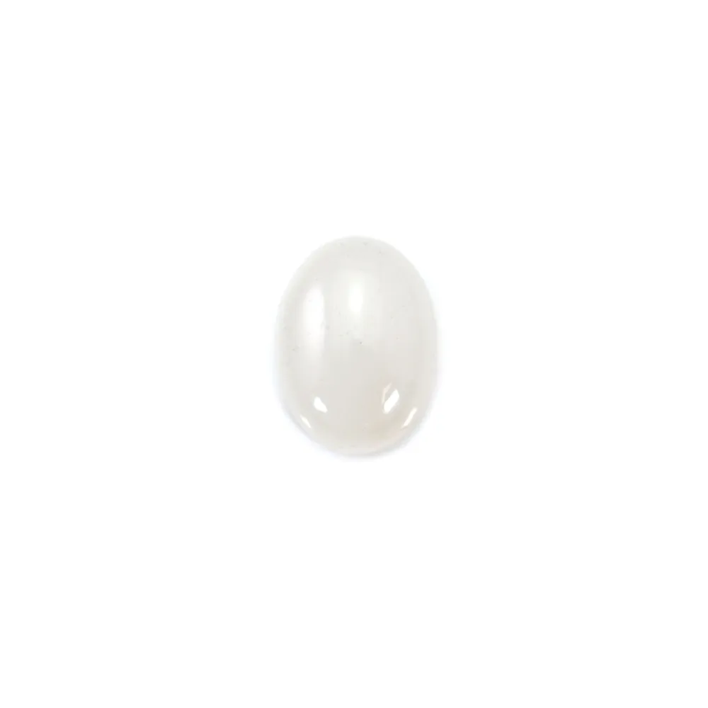 Cabochon Jade blanc, forme ovale 3x5mm x 4pcs