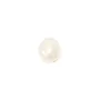 Cabochon jade blanc oval 6x8mm x 4pcs