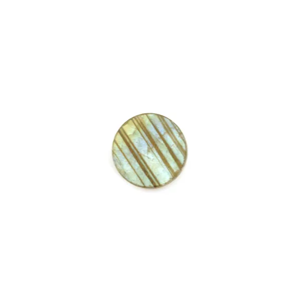 Cabochon labradorite, rond plat 8mm x 1pc