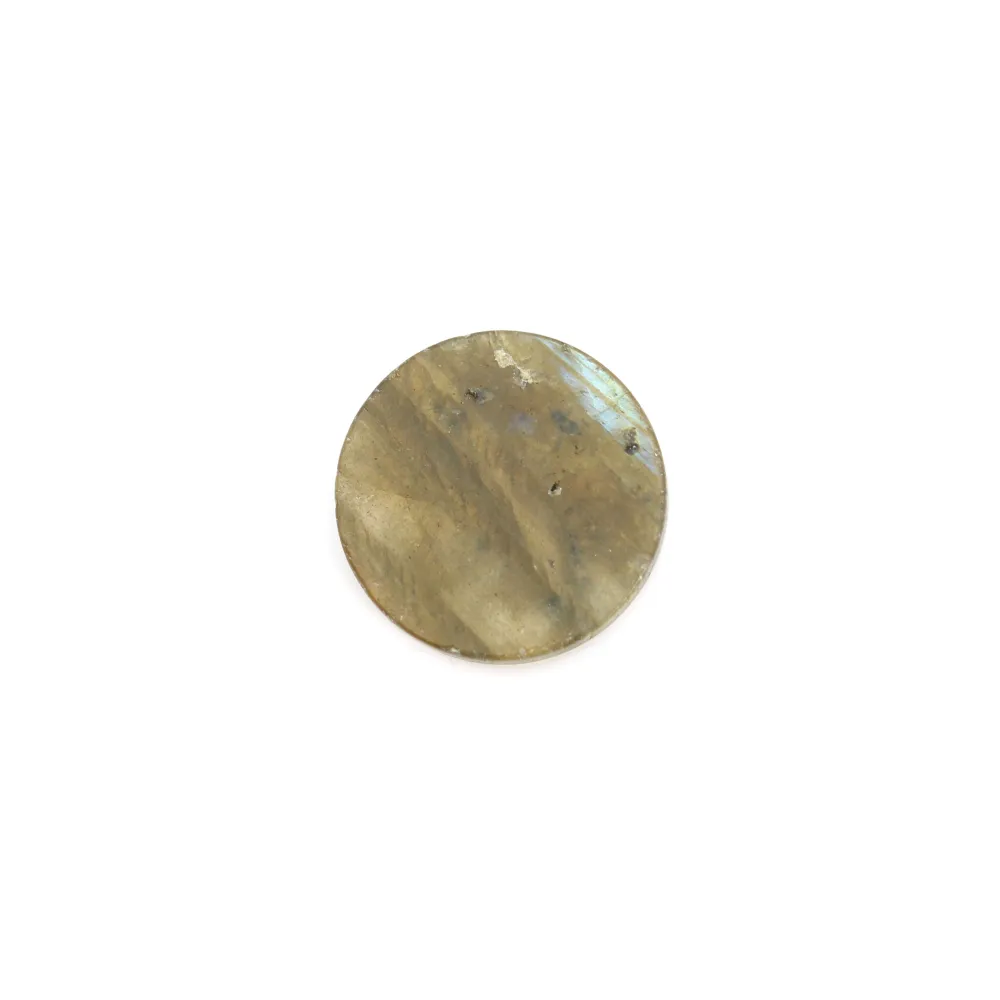 Cabochon labradorite, rond plat 10mm x 1pc