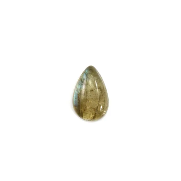 Cabochon de labradorite, de forme goutte, 6x9mm x 1pc