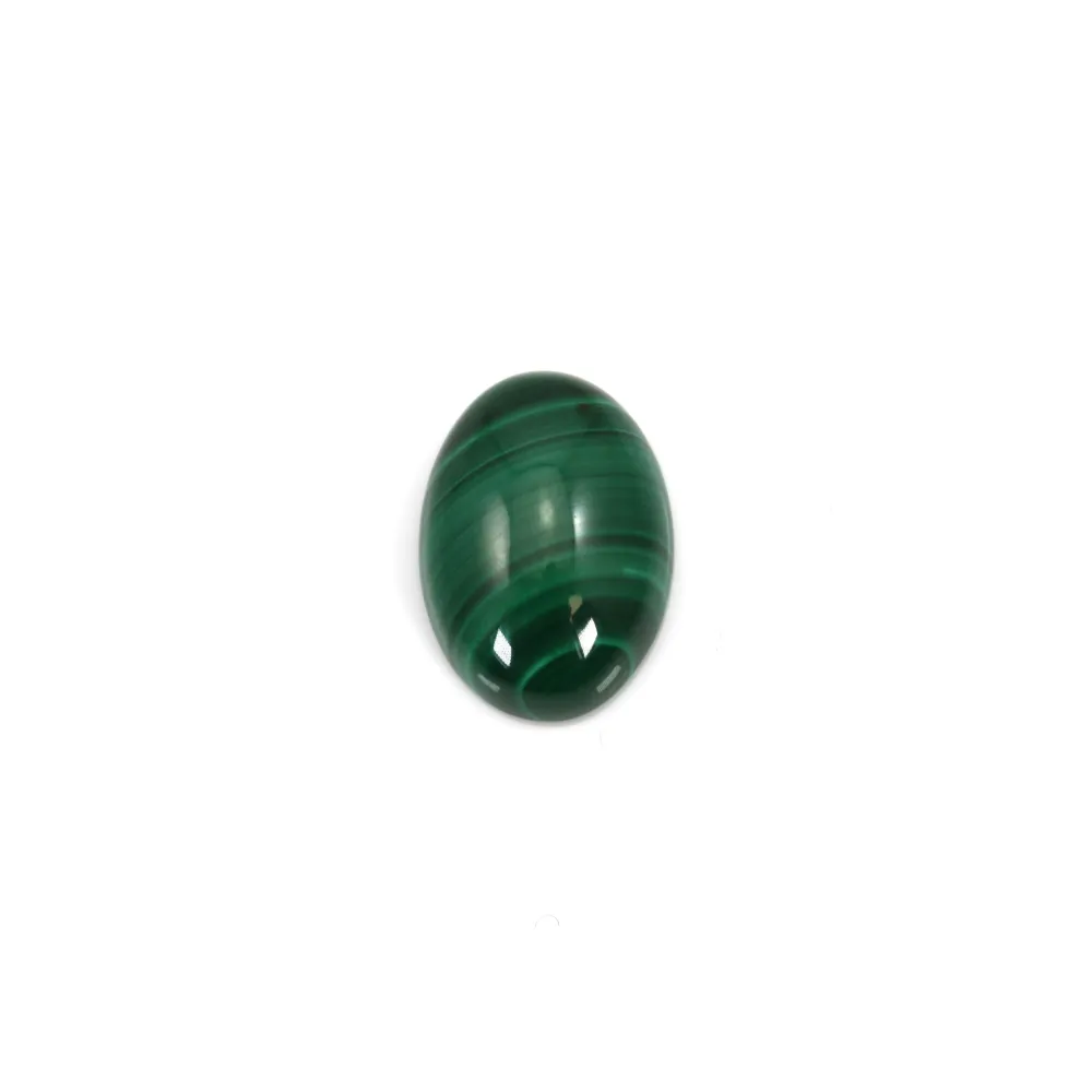 Cabochon malachite oval 7x9mm  x 2pc