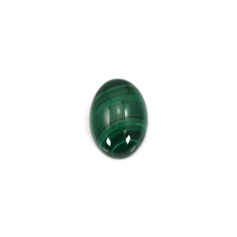 Cabochon malachite oval 5x7mm  x 2pc