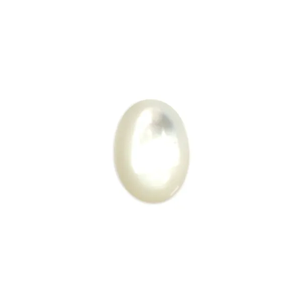 Oval cabochon 13x18mm White Mother-of-Pearl x1pc