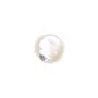 Cabochon rond 10 mm Nacre Blanc x1