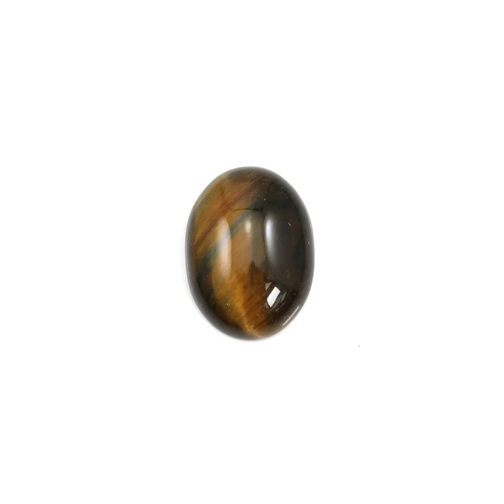 Cabochon oeil de tigre ovale 10x14mm x 2pcs