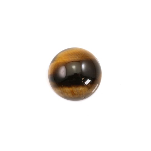 Cabochon oeil de tigre rond 8mm x 2pcs