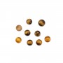 Cabochon Yellow Tiger Eye Flat-round 5mm x 1pc