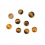 Cabochon Yellow Tiger Eye Flat-round 6mm x 1pc