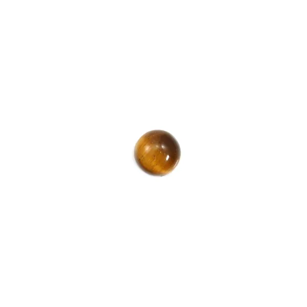 Cabochon d'oeil de tigre, de forme ronde, 3mm x 4pcs