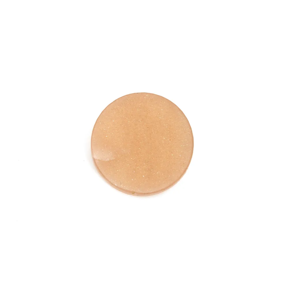 Cabochão de Pedra da Lua laranja, de forma redonda plana, 12mm x 1pc
