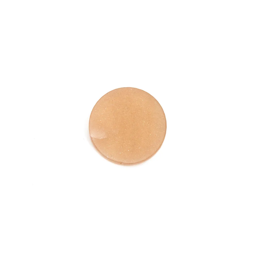 Cabochon de  Pierre de lune orange, de forme ronde plat , 10mm x 1pc