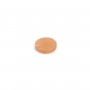 Cabochon de Pierre de lune orange, de forme ronde plat , 10mm x 1pc