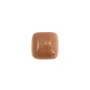 Cabochão Pedra da lua laranja quadrado 10mm x 1pc