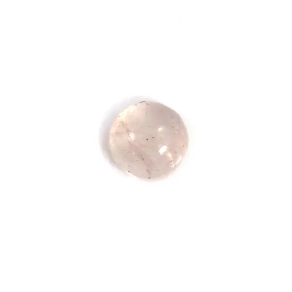 Cabochon Rose Quartz Flat-round 4mm x 10pcs