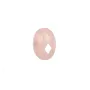 Cabochon rose quartz faceted oval 10x14mm x 1pc