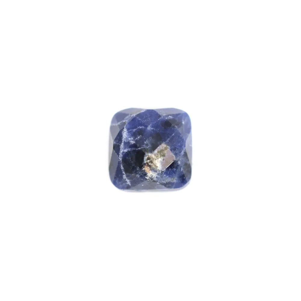 Cabochon sodalite faceted square 10mm x 1pc