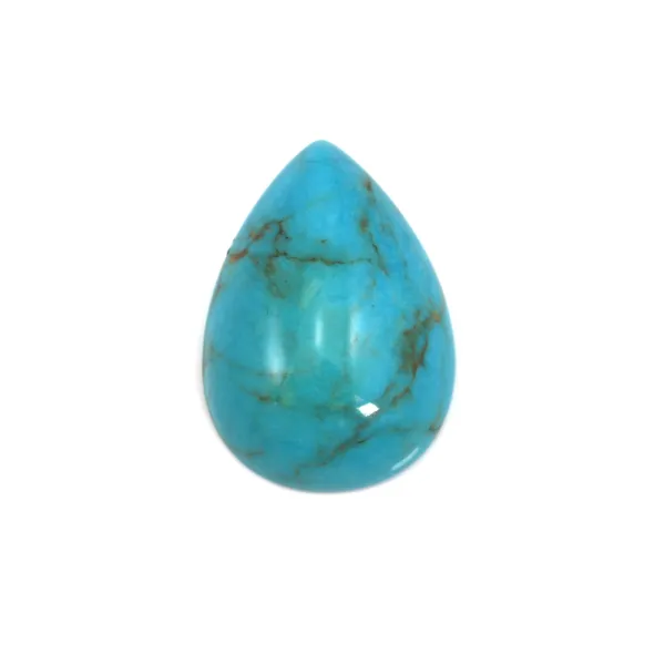 Cabochon turquesa, forma de gota 18x25mm x 1pc