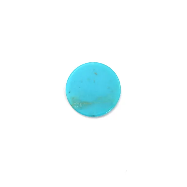 Cabochon Turquoise rond plate 8mm x1pc